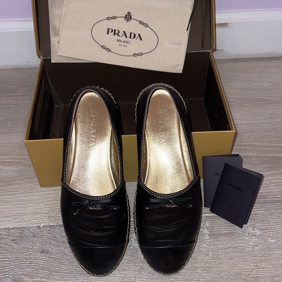 💥PRICE DROP💥AUTHENTIC PRADA Leather Espadrilles - Picture 11 of 14